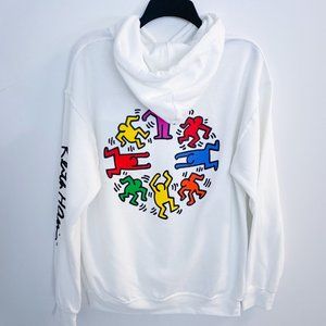 COPY - RARE Keith Haring "Dance Circle" White Hoo…